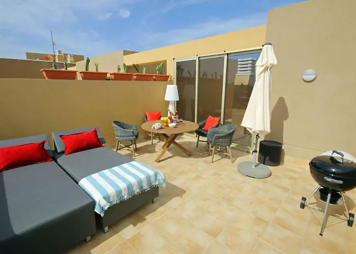 La Perla By Rentmedano Superb Luxury Duplex, Private Roof Terrace, Ocean View, Pool, Wifi And Parking Appartement El Médano